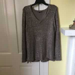 Apt 9 sparkling sweater. champagne color with gold sequins. Size XL